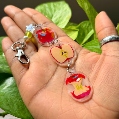 "To The Core" Handmade Beaded Keychain