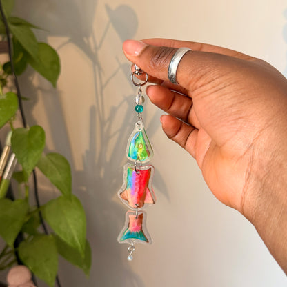 Handmade Beaded Fish Keychains