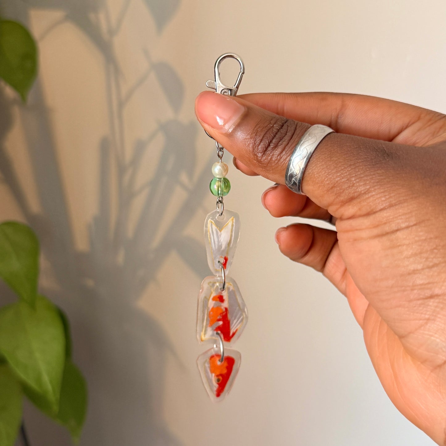 Handmade Beaded Fish Keychains