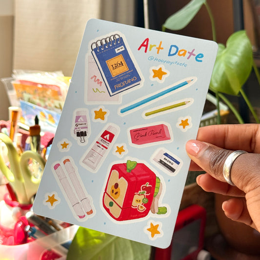 "Art Date" Vinyl Sticker Sheet