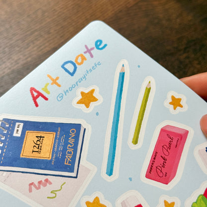 "Art Date" Vinyl Sticker Sheet