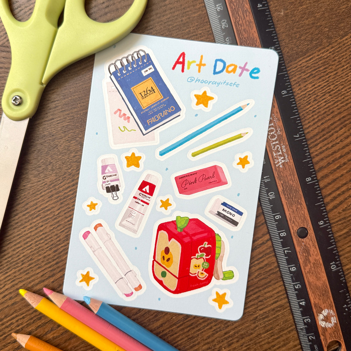 "Art Date" Vinyl Sticker Sheet