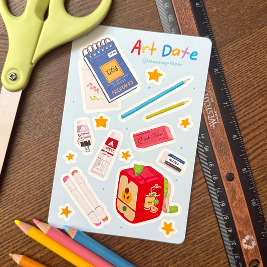 "Art Date" Vinyl Sticker Sheet