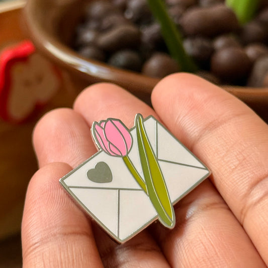 "Tulip Love Letter" Enamel Pin