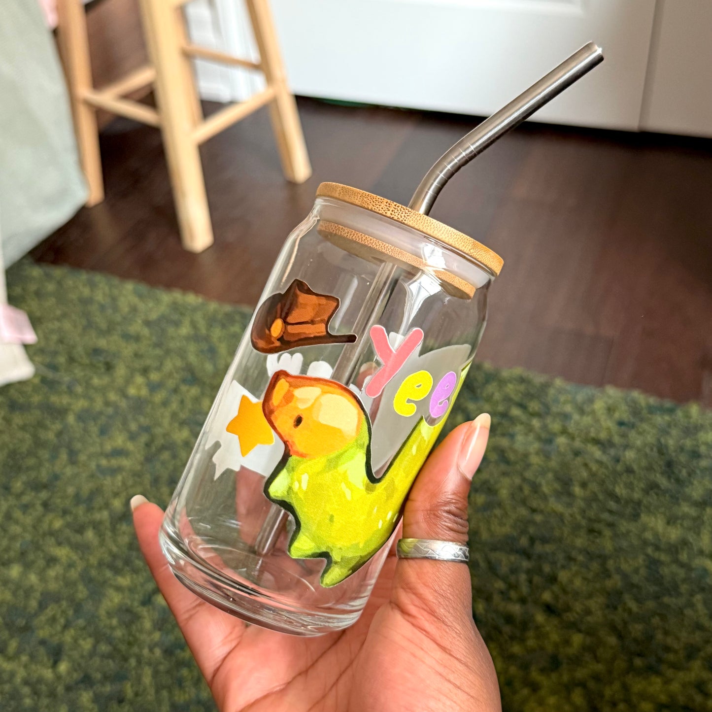 "1 Inch Yeehaw" Can-Shaped Glassware