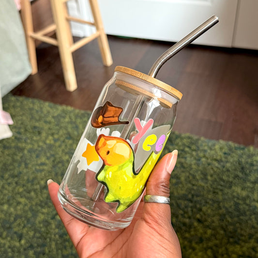 "1 Inch Yeehaw" Can-Shaped Glassware