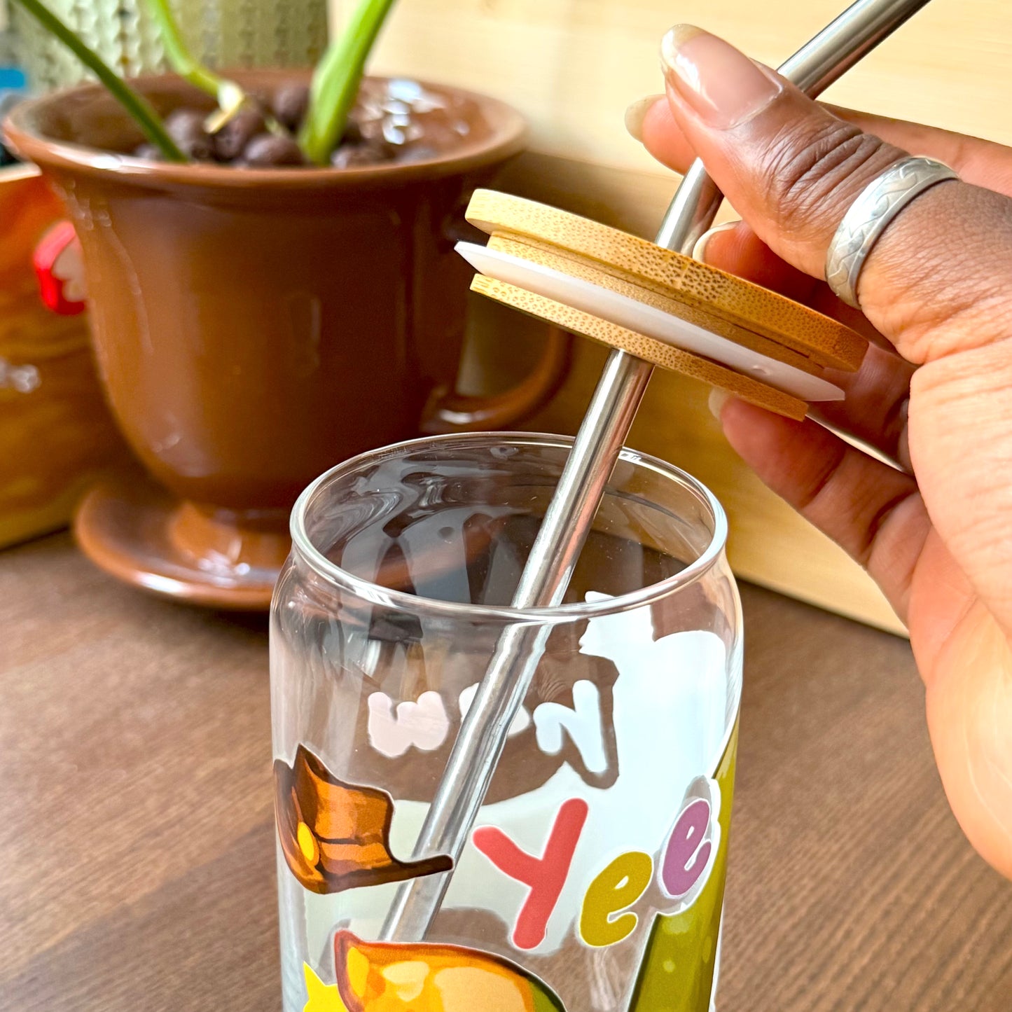 "1 Inch Yeehaw" Can-Shaped Glassware