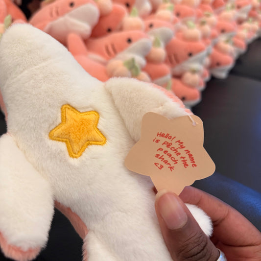 Pêche the Peach Shark Plushie